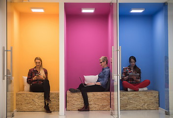 Image showing group of business people in creative working  space