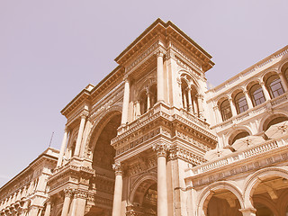 Image showing Galleria Vittorio Emanuele II, Milan vintage