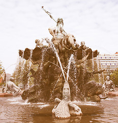 Image showing Neptunbrunnen vintage