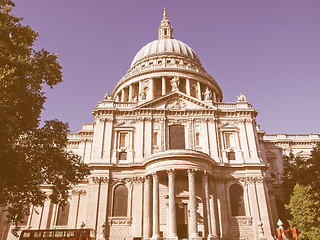 Image showing St Paul Cathedral, London vintage