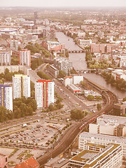 Image showing Berlin aerial view vintage