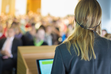 Image showing Speaker at Business Conference and Presentation.