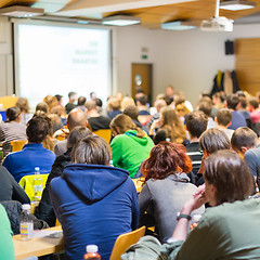 Image showing Workshop at university lecture hall.