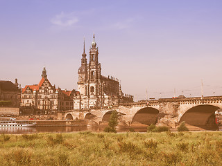 Image showing Dresden Hofkirche vintage