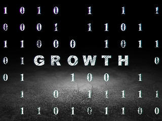 Image showing Business concept: Growth in grunge dark room