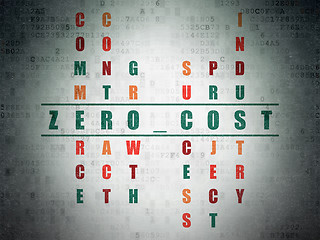 Image showing Business concept: Zero cost in Crossword Puzzle