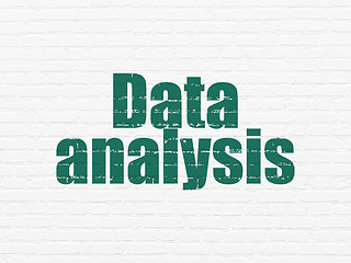 Image showing Data concept: Data Analysis on wall background