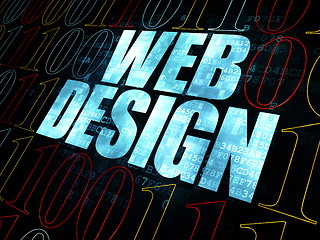 Image showing Web development concept: Web Design on Digital background