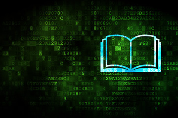 Image showing Studying concept: Book on digital background