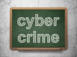 Image showing Security concept: Cyber Crime on chalkboard background