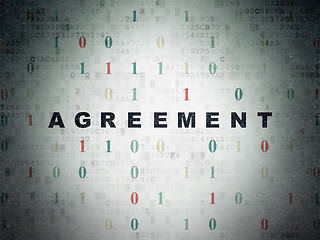 Image showing Finance concept: Agreement on Digital Paper background