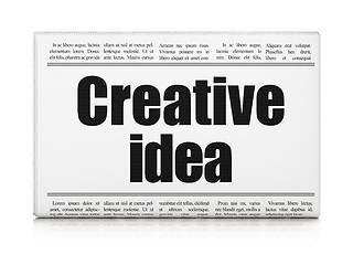 Image showing Business concept: newspaper headline Creative Idea