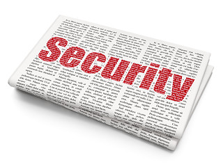 Image showing Privacy concept: Security on Newspaper background