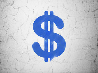 Image showing Banking concept: Dollar on wall background