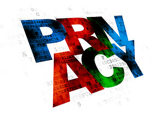 Image showing Privacy concept: Privacy on Digital background