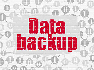 Image showing Information concept: Data Backup on wall background