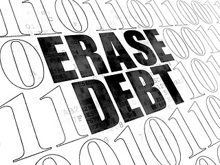 Image showing Finance concept: Erase Debt on Digital background