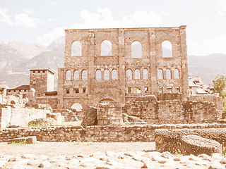 Image showing Roman Theatre Aosta vintage