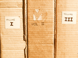 Image showing  Corrugated cardboard vintage