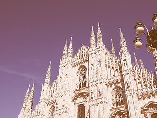 Image showing Milan Cathedral vintage