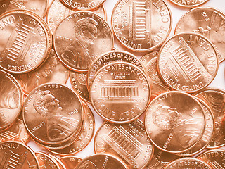 Image showing  Dollar coins background vintage