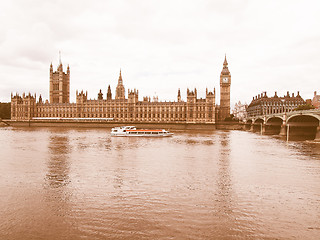 Image showing Houses of Parliament vintage