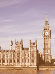 Image showing Houses of Parliament vintage