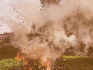 Image showing  Burning fire vintage