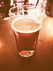 Image showing  Pint of beer vintage