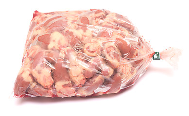 Image showing chicken hearts on white