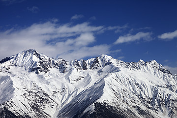 Image showing Winter mountains at sunny day