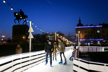 Image showing Ice skating rink in King Tomislav Park