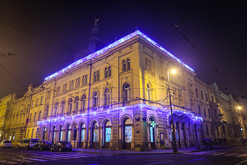 Image showing Ornate buildings at advent time