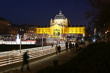 Image showing Ice skating rink in Zagreb city