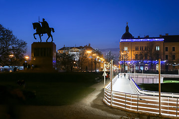 Image showing King Tomislav Park in Zagreb at Advent