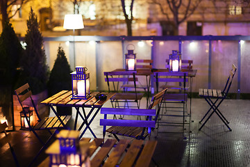 Image showing Illuminated caffe tables