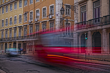 Image showing Long exposure shot. Travel and city life