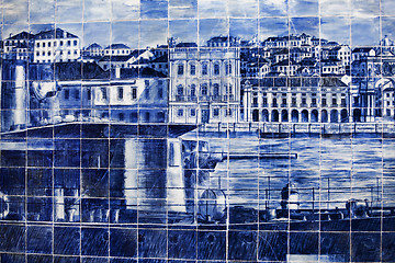 Image showing Vintage tiles from Lisbon, Portugal.