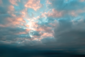 Image showing Light through the clouds