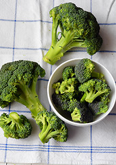 Image showing Bunch of fresh green broccoli