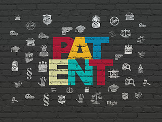 Image showing Law concept: Patent on wall background