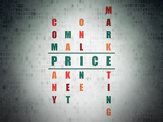 Image showing Advertising concept: Price in Crossword Puzzle