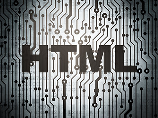 Image showing Software concept: circuit board with Html