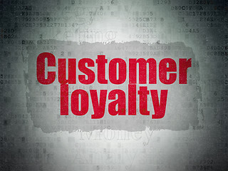 Image showing Marketing concept: Customer Loyalty on Digital Paper background