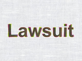 Image showing Law concept: Lawsuit on fabric texture background