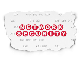 Image showing Safety concept: Network Security on Torn Paper background