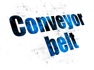 Image showing Industry concept: Conveyor Belt on Digital background