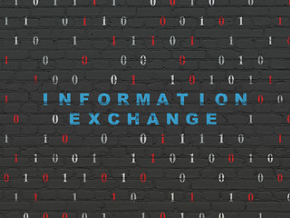 Image showing Data concept: Information Exchange on wall background