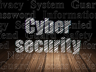 Image showing Security concept: Cyber Security in grunge dark room