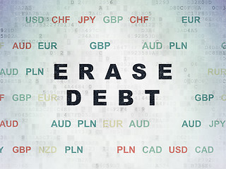 Image showing Business concept: Erase Debt on Digital Paper background